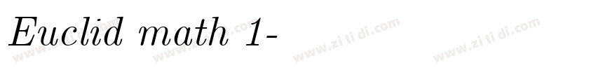 Euclid math 1字体转换